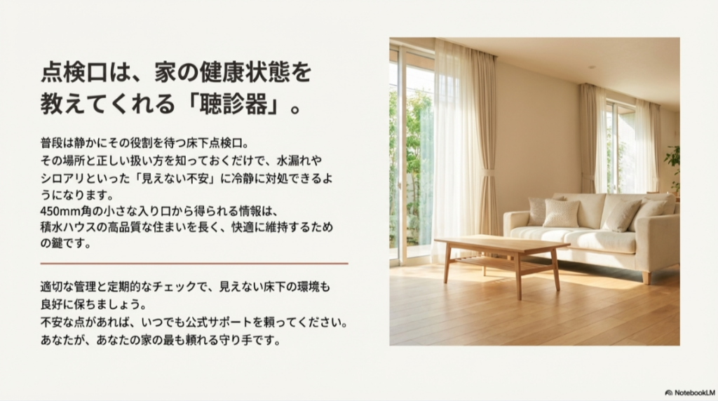 積水 ハウス 床下 点検 口