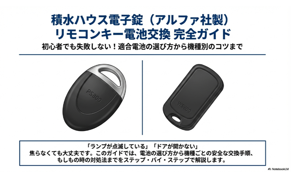 積水ハウス 電子錠 リモコンキー 電池交換