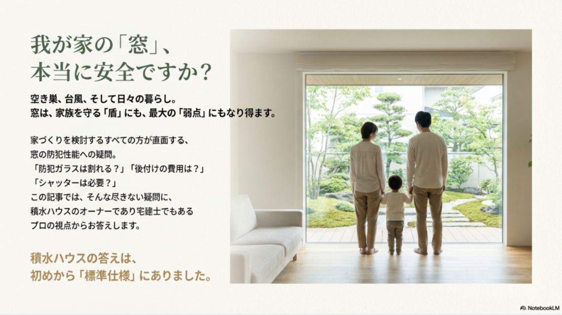 積水 ハウス 防犯 ガラス